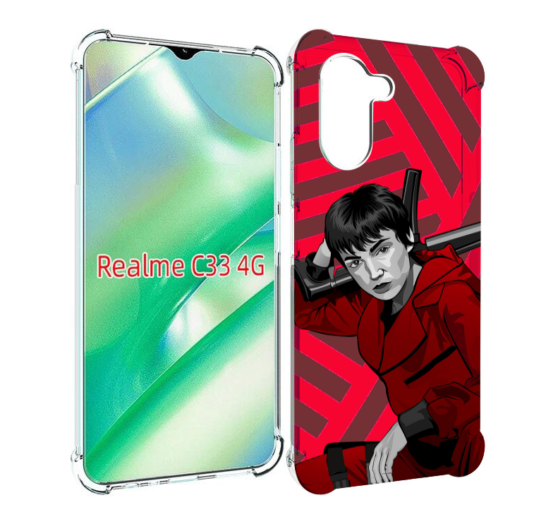 

Чехол MyPads Токио-бумажный-дом для Realme C33 4G, Прозрачный, Tocco