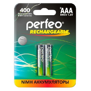 Аккумуляторные батарейки Perfeo AAA400mAh 2 шт.