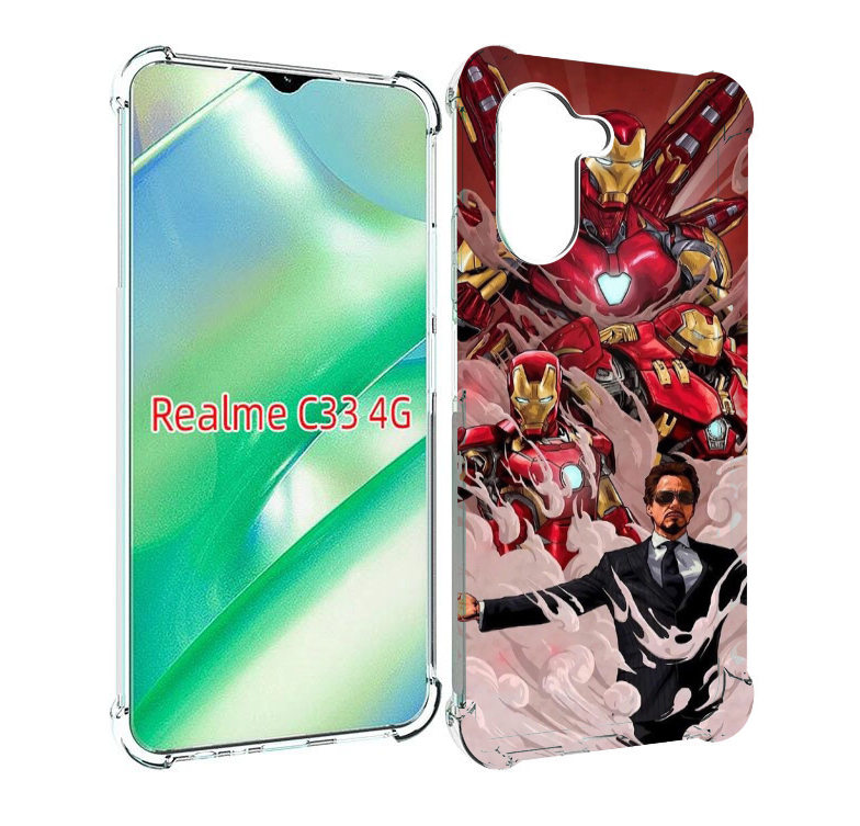 

Чехол MyPads Тони-Старк-и-костюмы для Realme C33 4G, Прозрачный, Tocco
