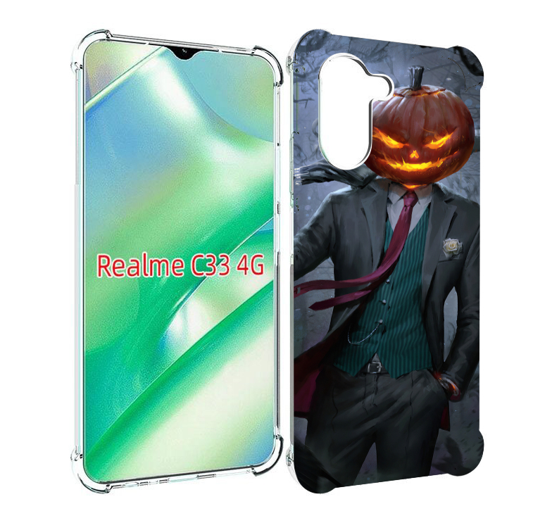 

Чехол MyPads Тыква-убийца для Realme C33 4G, Прозрачный, Tocco