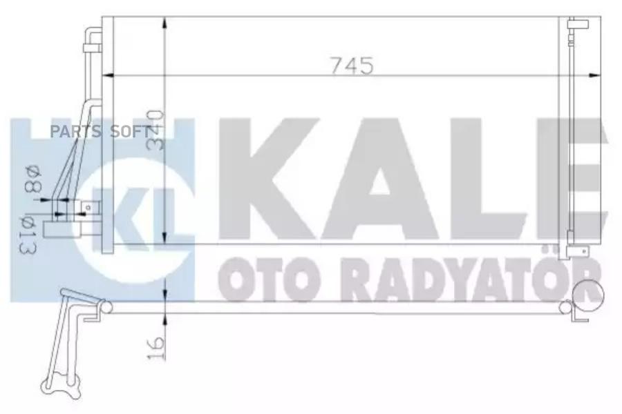 KALE Радиатор кондиционера HYUNDAI SONATA V- KIA MAGENTIS