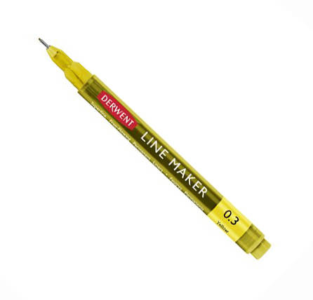 Ручка капиллярная Graphik Line Maker 0 3 желтый