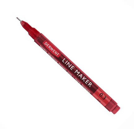 

Ручка капиллярная Graphik Line Maker 0 3 красный
