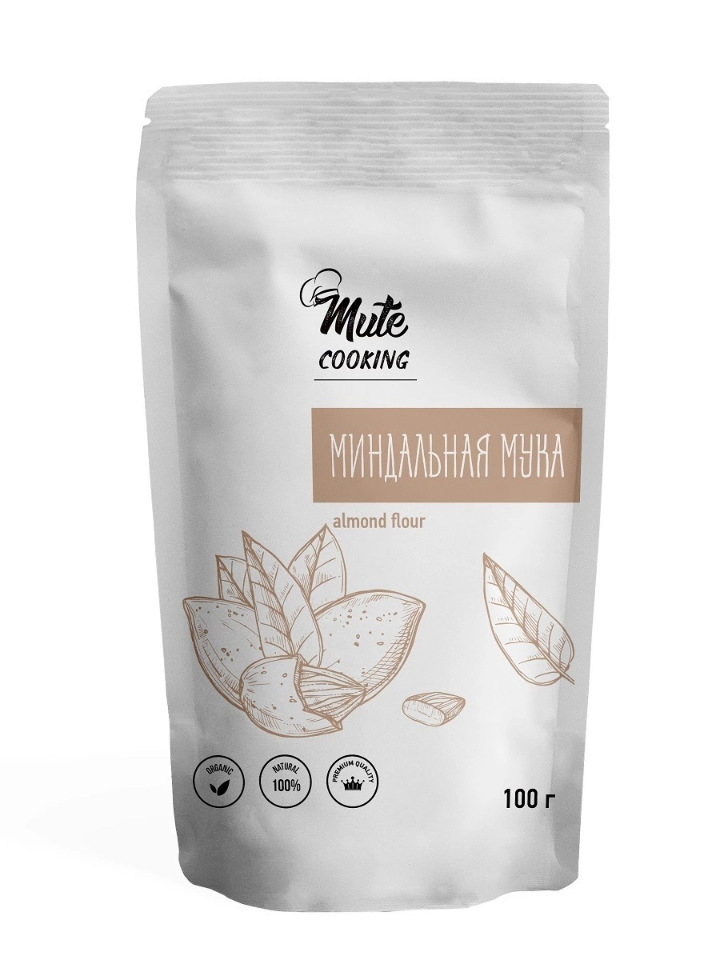 

Mute миндальная мука 100% organic, 100г