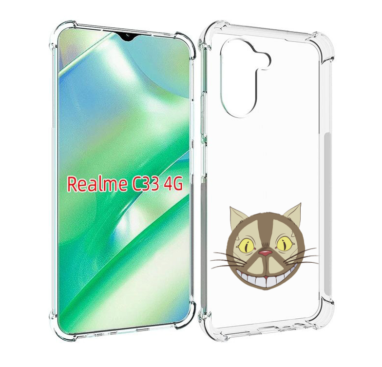 

Чехол MyPads Чеширский кот для Realme C33 4G, Прозрачный, Tocco