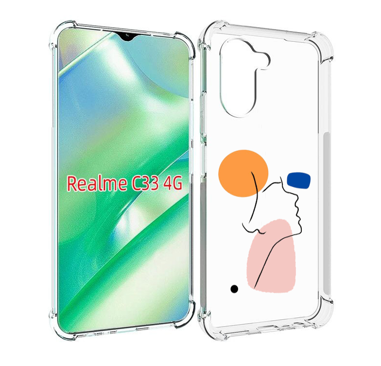 

Чехол MyPads абстракция девушки женский для Realme C33 4G, Прозрачный, Tocco