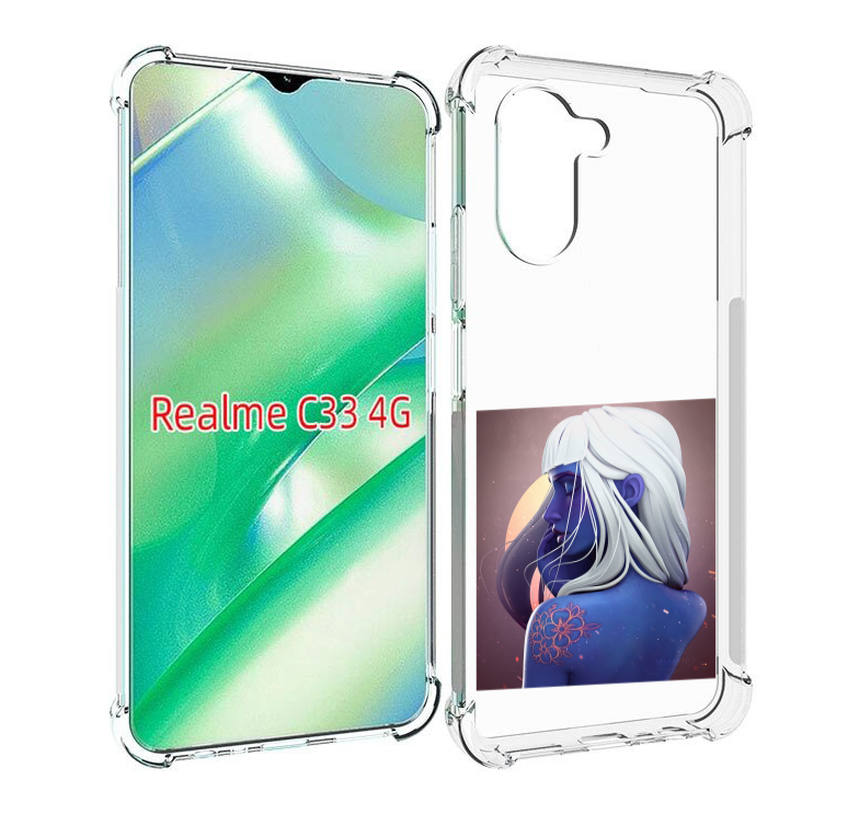 

Чехол MyPads аватар-с-цветком для Realme C33 4G, Прозрачный, Tocco