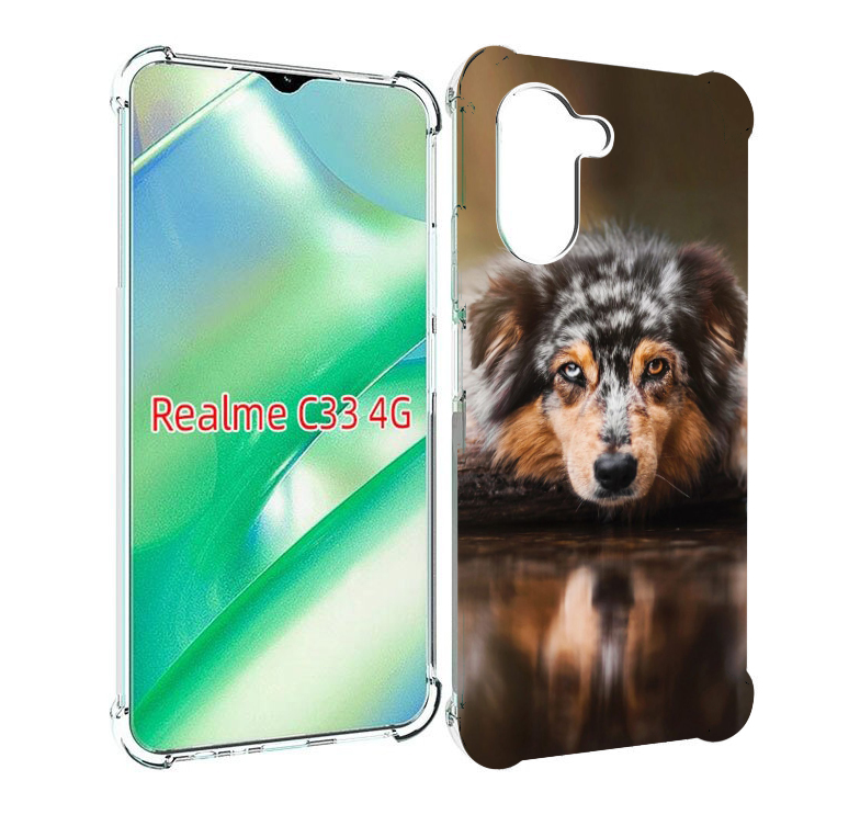 

Чехол MyPads австралииская овчарка для Realme C33 4G, Прозрачный, Tocco