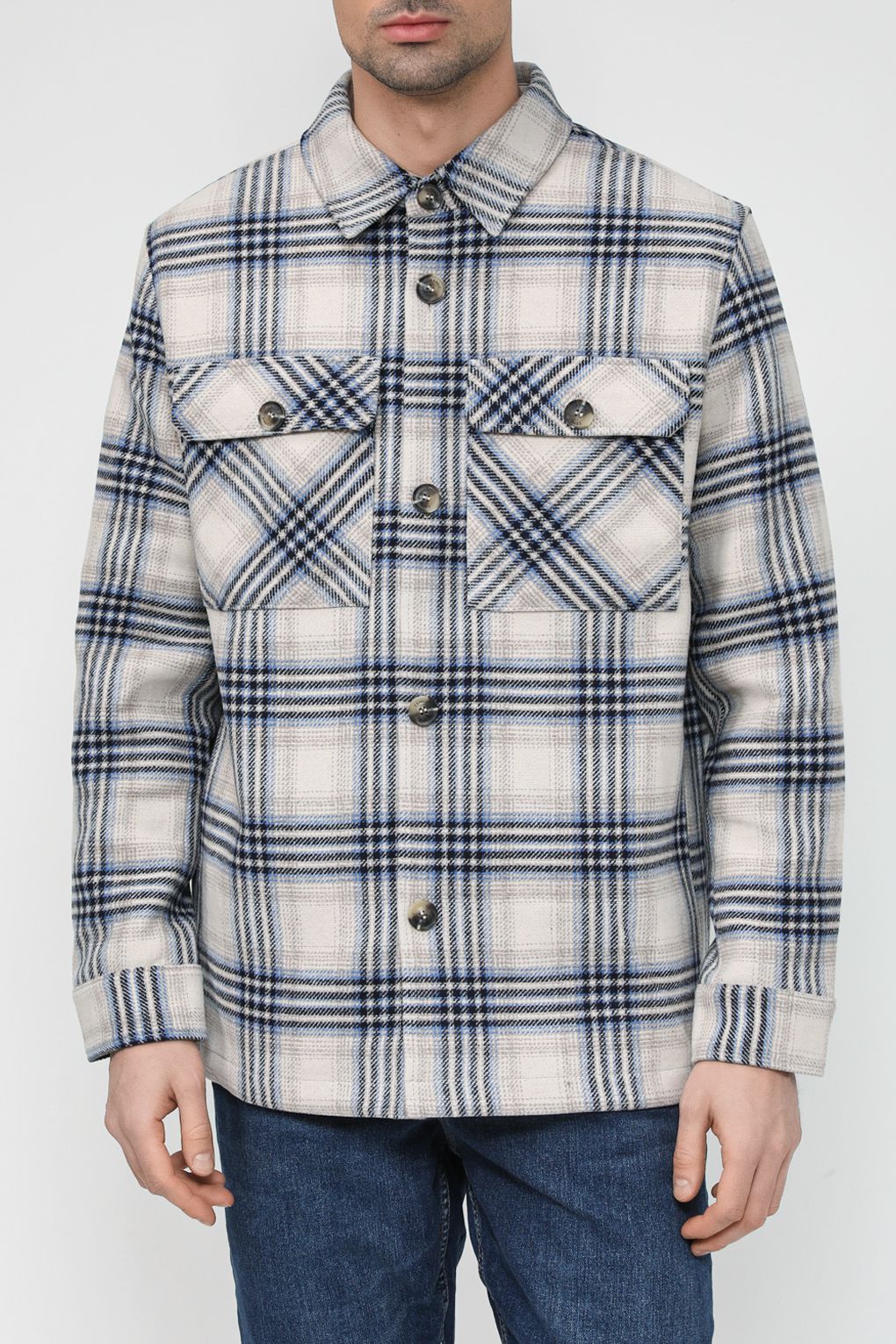 

Куртка мужская Esprit Casual 093EE2G316 белая 2XL, Белый, 093EE2G316