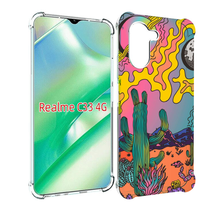 

Чехол MyPads акварельные рисунки для Realme C33 4G, Прозрачный, Tocco