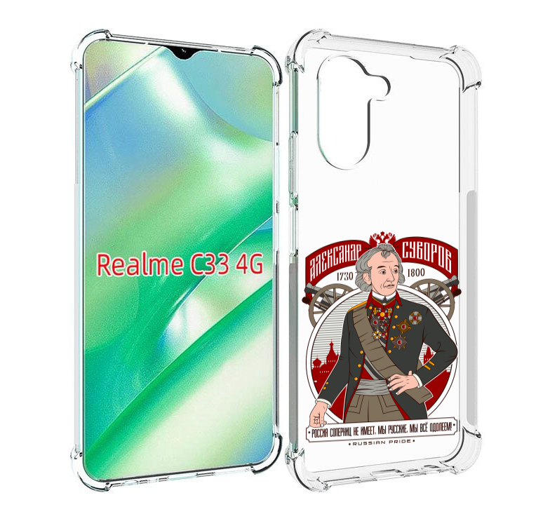 

Чехол MyPads Суворов для Realme C33 4G, Прозрачный, Tocco
