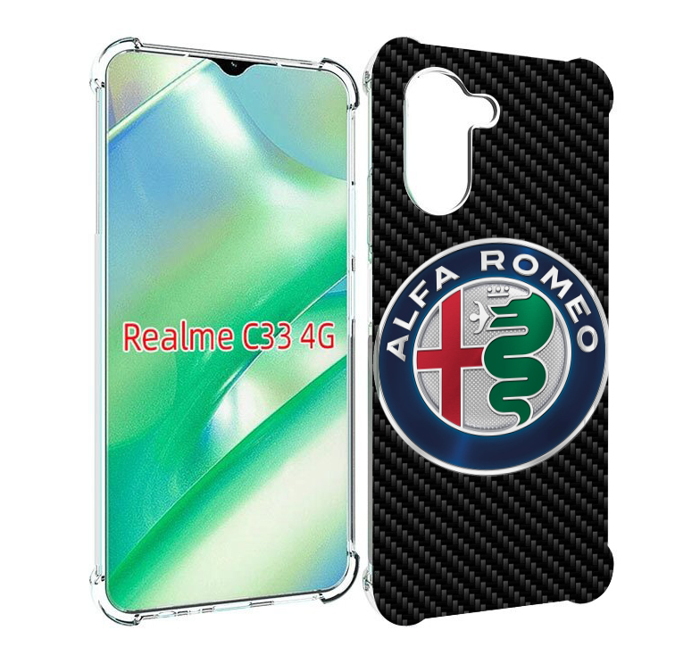 

Чехол MyPads альфа-ромео мужской для Realme C33 4G, Прозрачный, Tocco