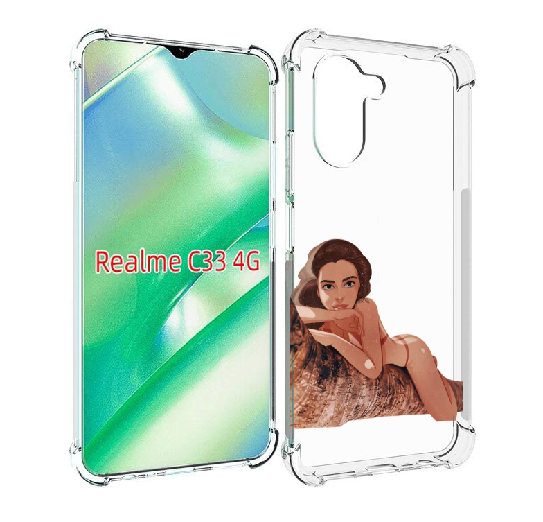 фото Чехол mypads амазонка-на-дереве для realme c33 4g