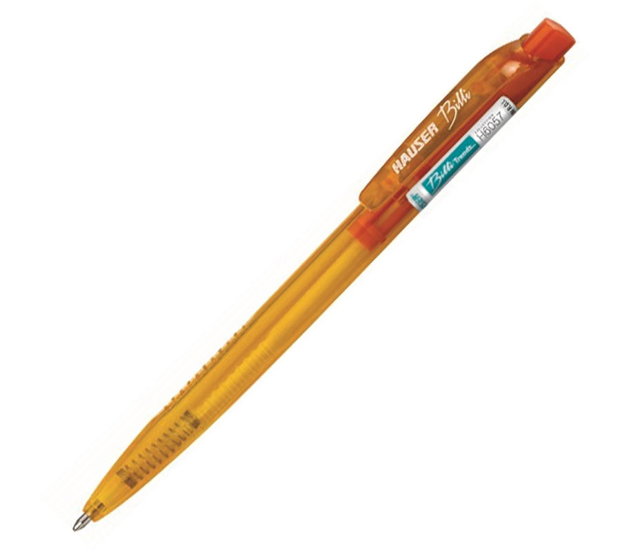 фото Ручка шариковая hauser billi trendz h6056t-orange, корпус оранжевый, синяя, 0,35 мм, 1 шт.