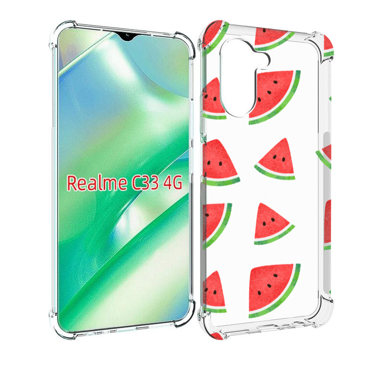 

Чехол MyPads арбузики для Realme C33 4G, Прозрачный, Tocco