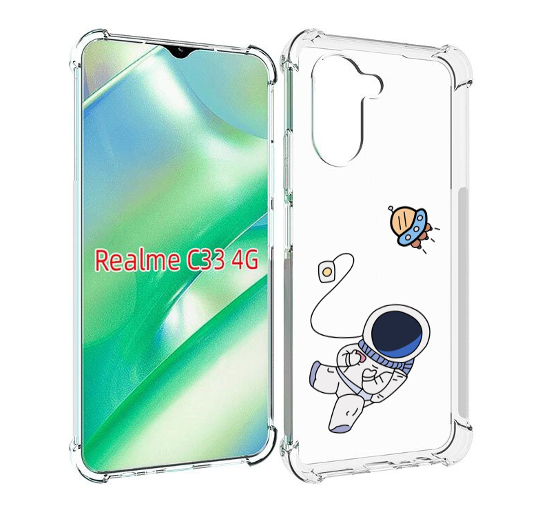 

Чехол MyPads астронавт для Realme C33 4G, Прозрачный, Tocco