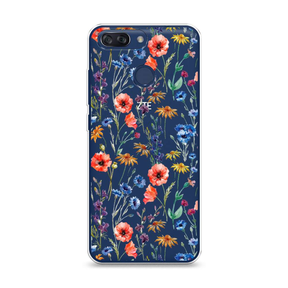 

Чехол Awog на ZTE Blade V9 Vita / ЗТЕ Блэйд V9 Vita "Маки и васильки фон", 132550-8