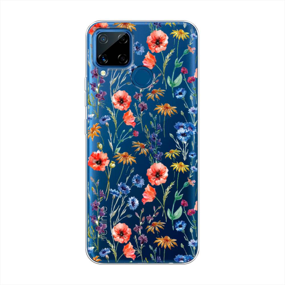 

Чехол Awog "Маки и васильки фон" для Realme C15, 255050-8