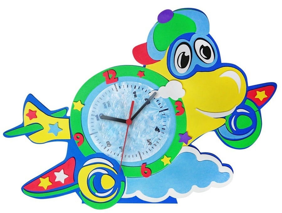 Купить Самолет часы Набор для творчества из фоамирана Color Kit CL019, Набор для творчества из фоамирана Color Kit CL019 Самолет часы,