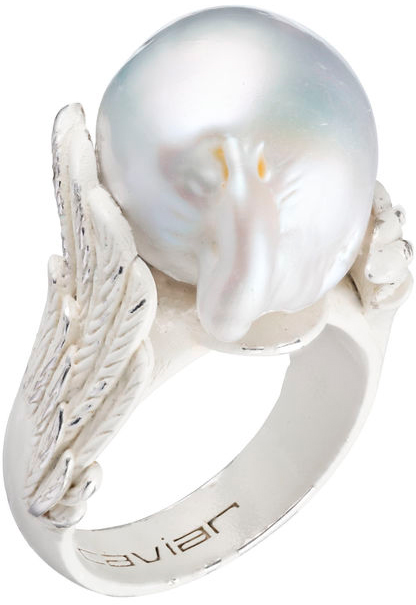 

Кольцо из латуни с жемчугом р. 17.5 Caviar Jewellery DTE026, DTE026