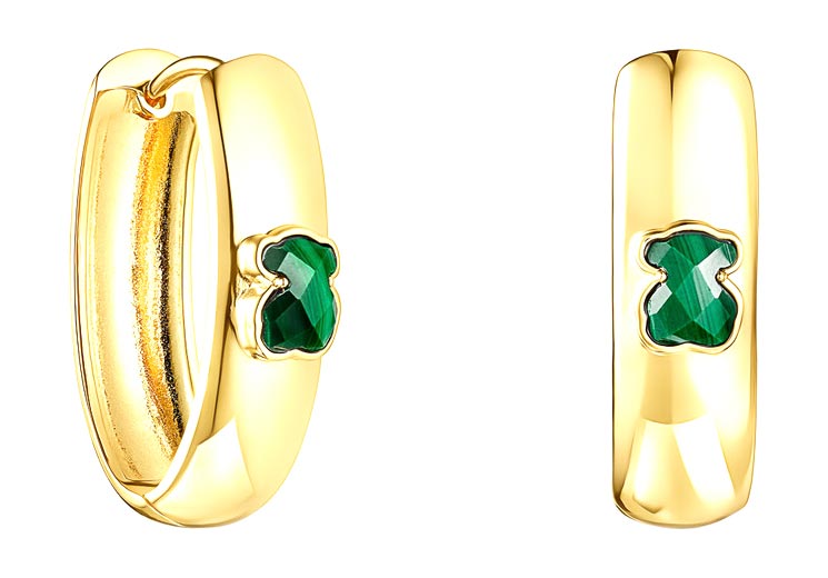 

Серьги из серебра с малахитом Tous 015433560., 015433560.