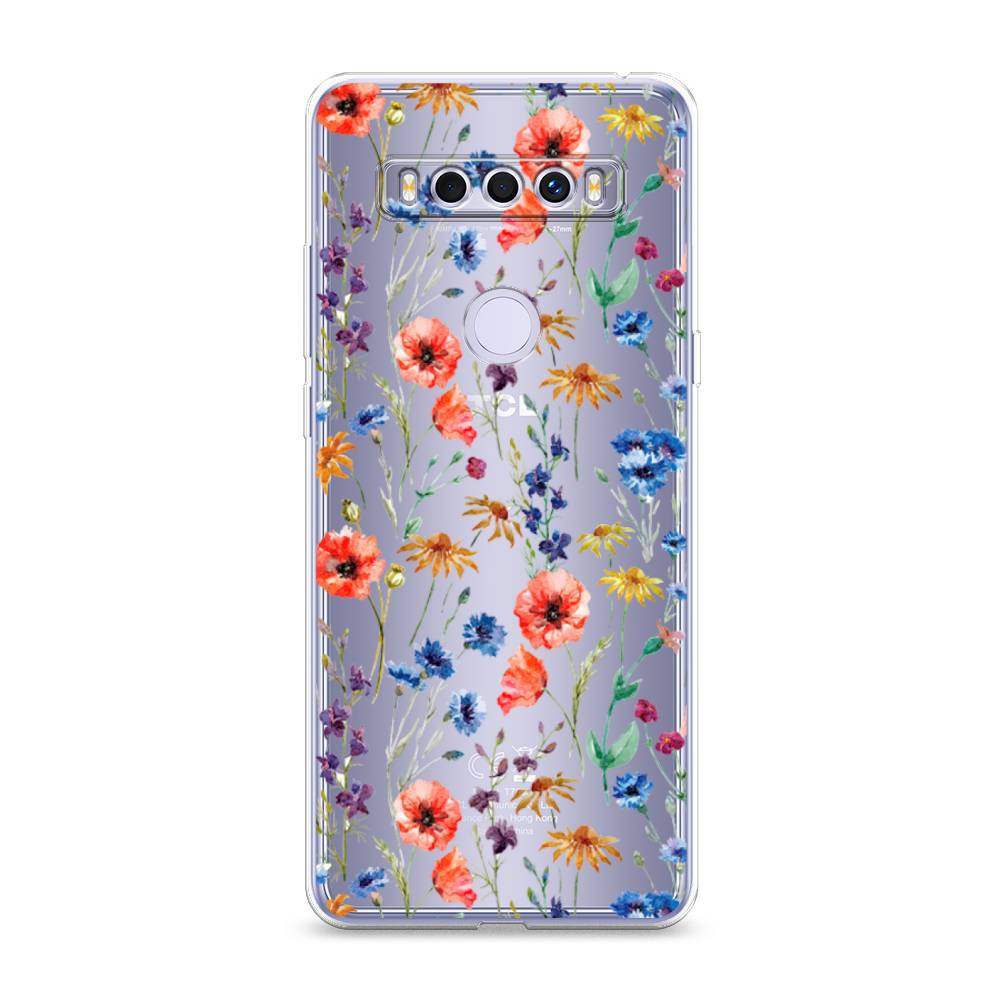 

Чехол Awog "Маки и васильки фон" для TCL 10 SE, 290150-8