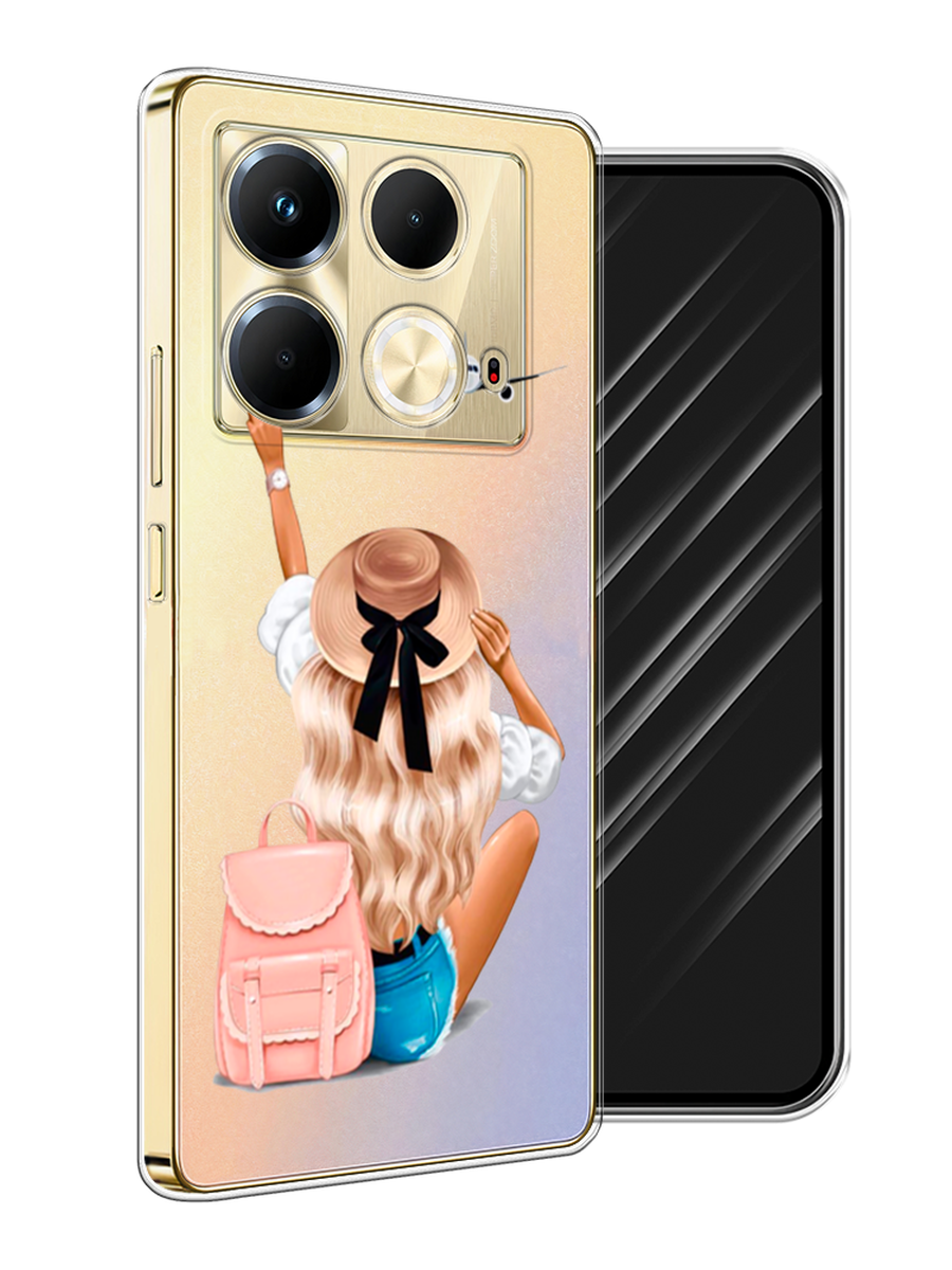 

Чехол Awog на Infinix Note 40 "Автостопом самолетом", Бежевый;белый, 3105850-1