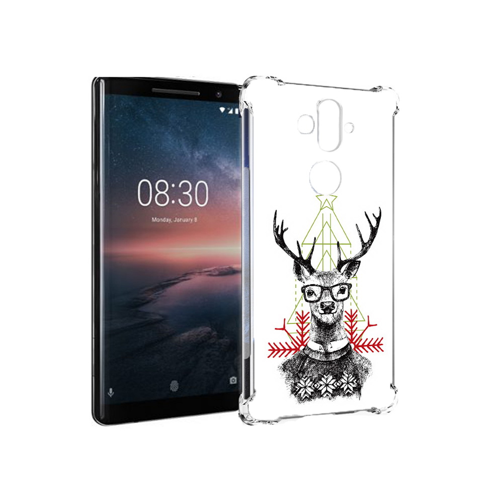 

Чехол MyPads Tocco для Nokia 8 Sirocco умный олень (PT101581.91.652), Прозрачный, Tocco