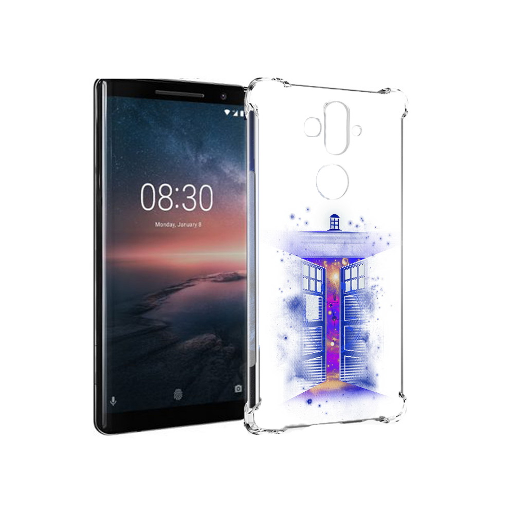

Чехол MyPads Tocco для Nokia 8 Sirocco фиолетовый уголок абстракция (PT101581.91.659), Прозрачный, Tocco