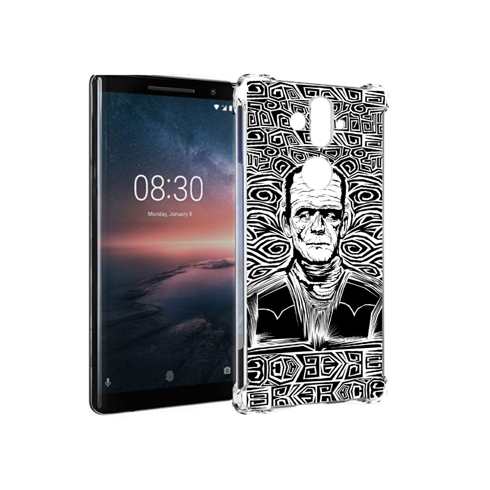 

Чехол MyPads Tocco для Nokia 8 Sirocco франкенштейн черно белый (PT101581.91.661), Прозрачный, Tocco
