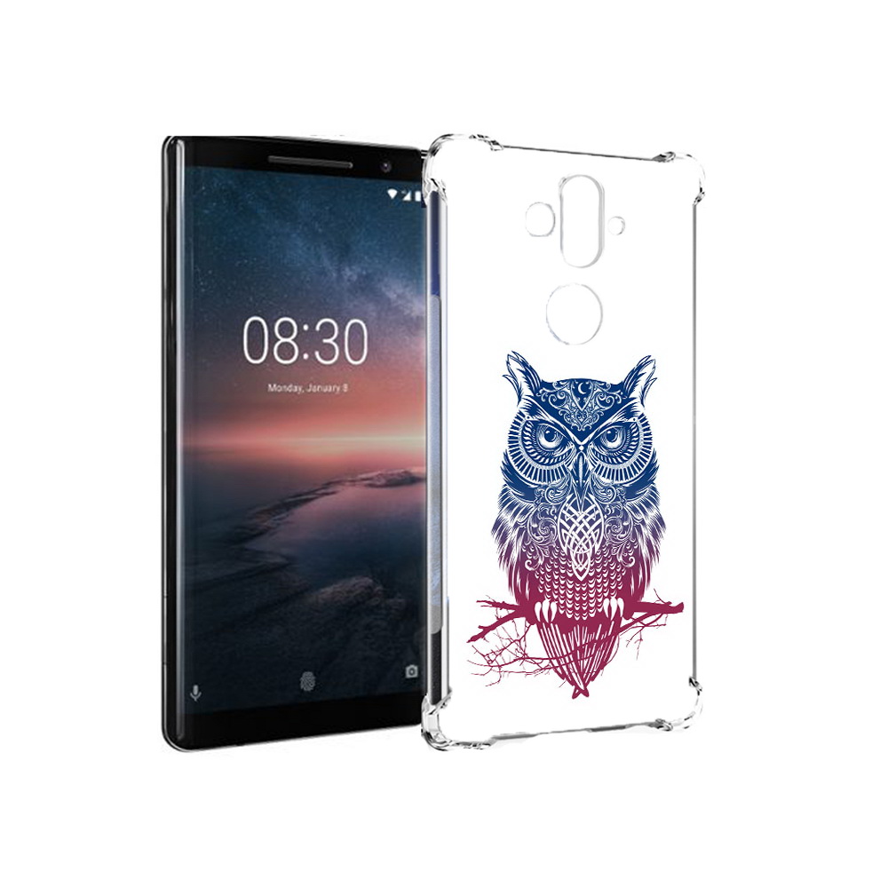 

Чехол MyPads Tocco для Nokia 8 Sirocco хиппи сова (PT101581.91.664), Прозрачный, Tocco