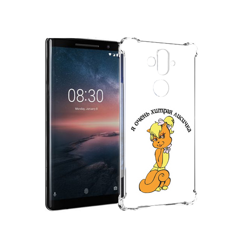 

Чехол MyPads Tocco для Nokia 8 Sirocco хитрая лиса (PT101581.91.665), Прозрачный, Tocco