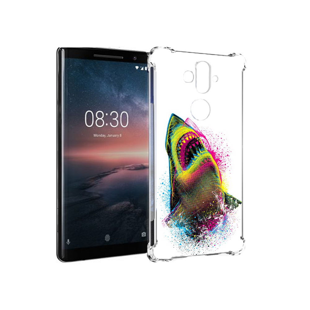 

Чехол MyPads Tocco для Nokia 8 Sirocco челюсти-2 (PT101581.91.674), Прозрачный, Tocco
