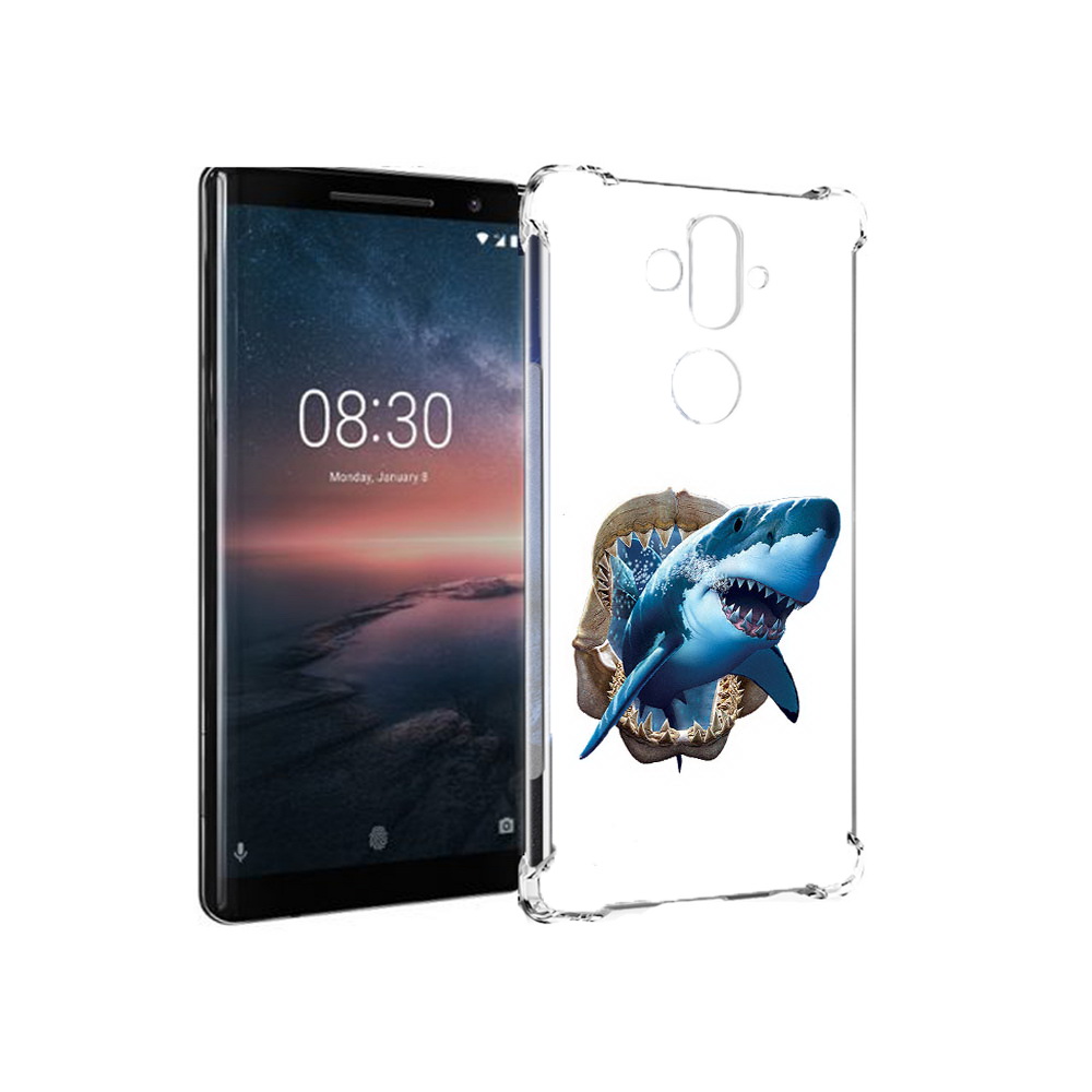 

Чехол MyPads Tocco для Nokia 8 Sirocco челюсти (PT101581.91.675), Прозрачный, Tocco