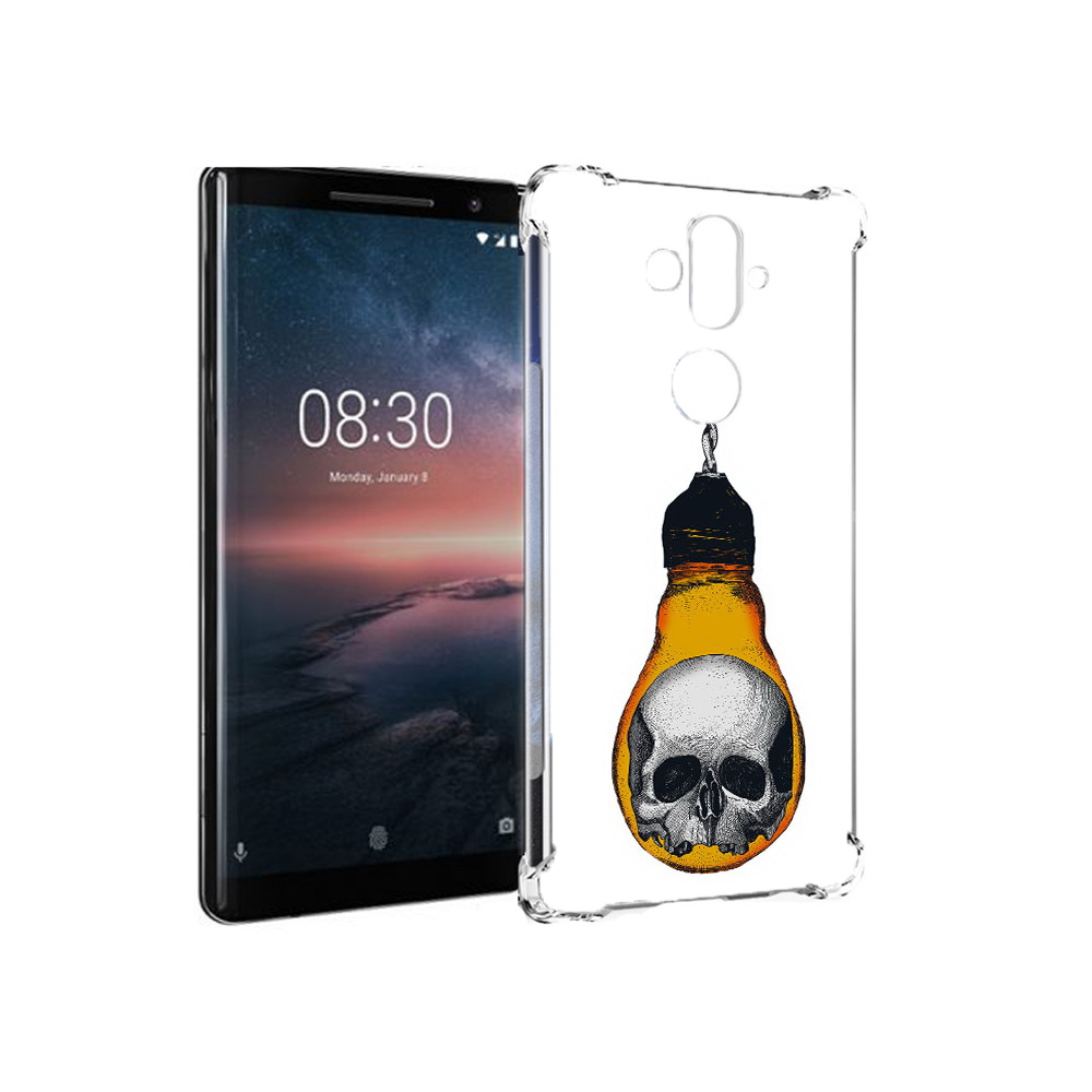 Чехол MyPads Tocco для Nokia 8 Sirocco череп в лампочке (PT101581.91.676)