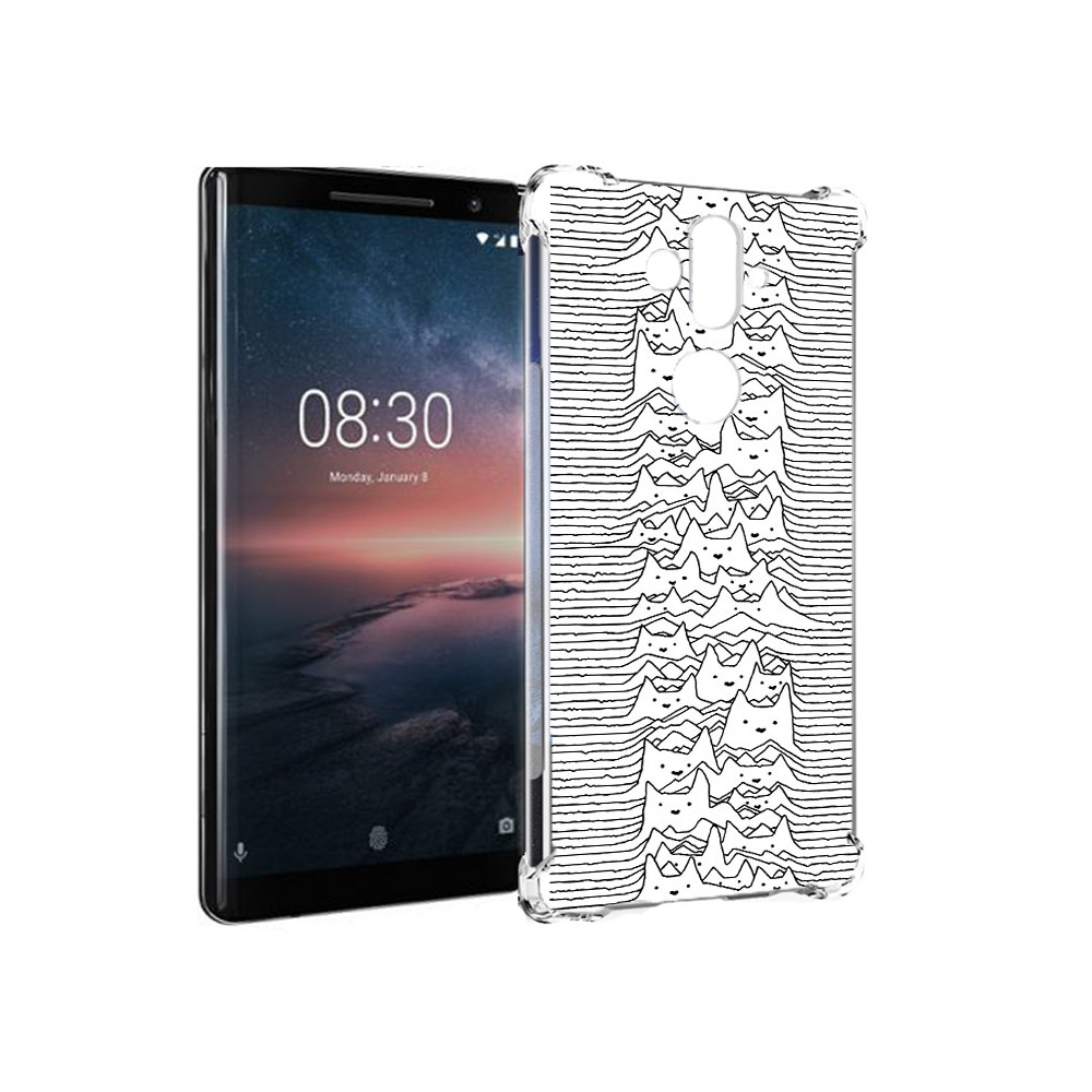 

Чехол MyPads Tocco для Nokia 8 Sirocco черно белые коты 3D (PT101581.91.682), Прозрачный, Tocco