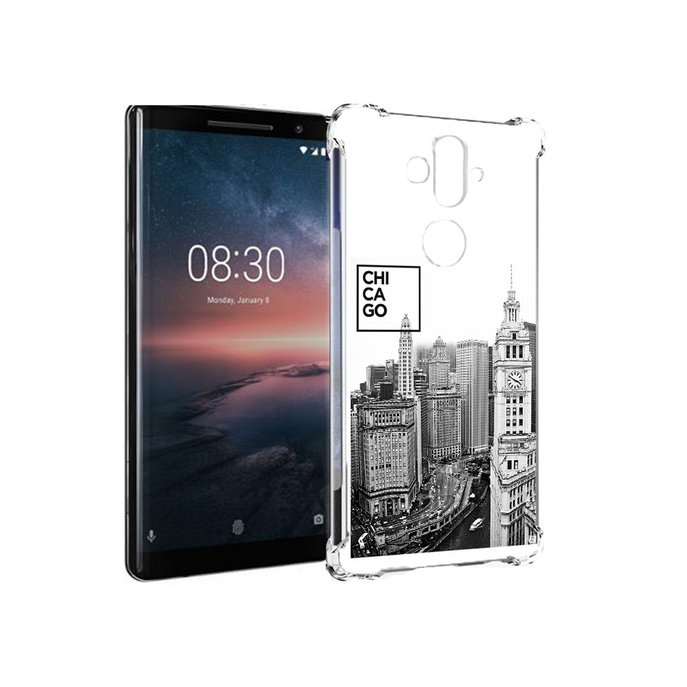 

Чехол MyPads Tocco для Nokia 8 Sirocco черно белый чикаго (PT101581.91.689), Прозрачный, Tocco