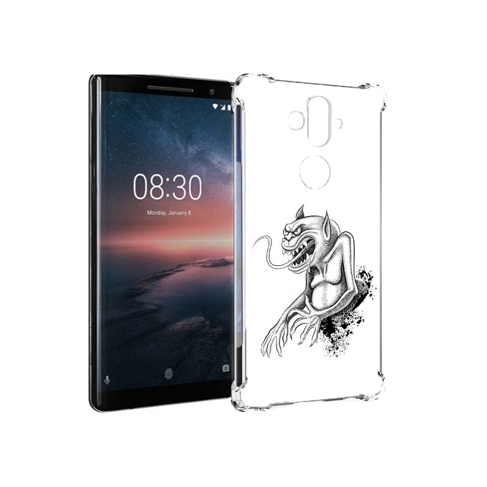 

Чехол MyPads Tocco для Nokia 8 Sirocco чорт (PT101581.91.692), Прозрачный, Tocco