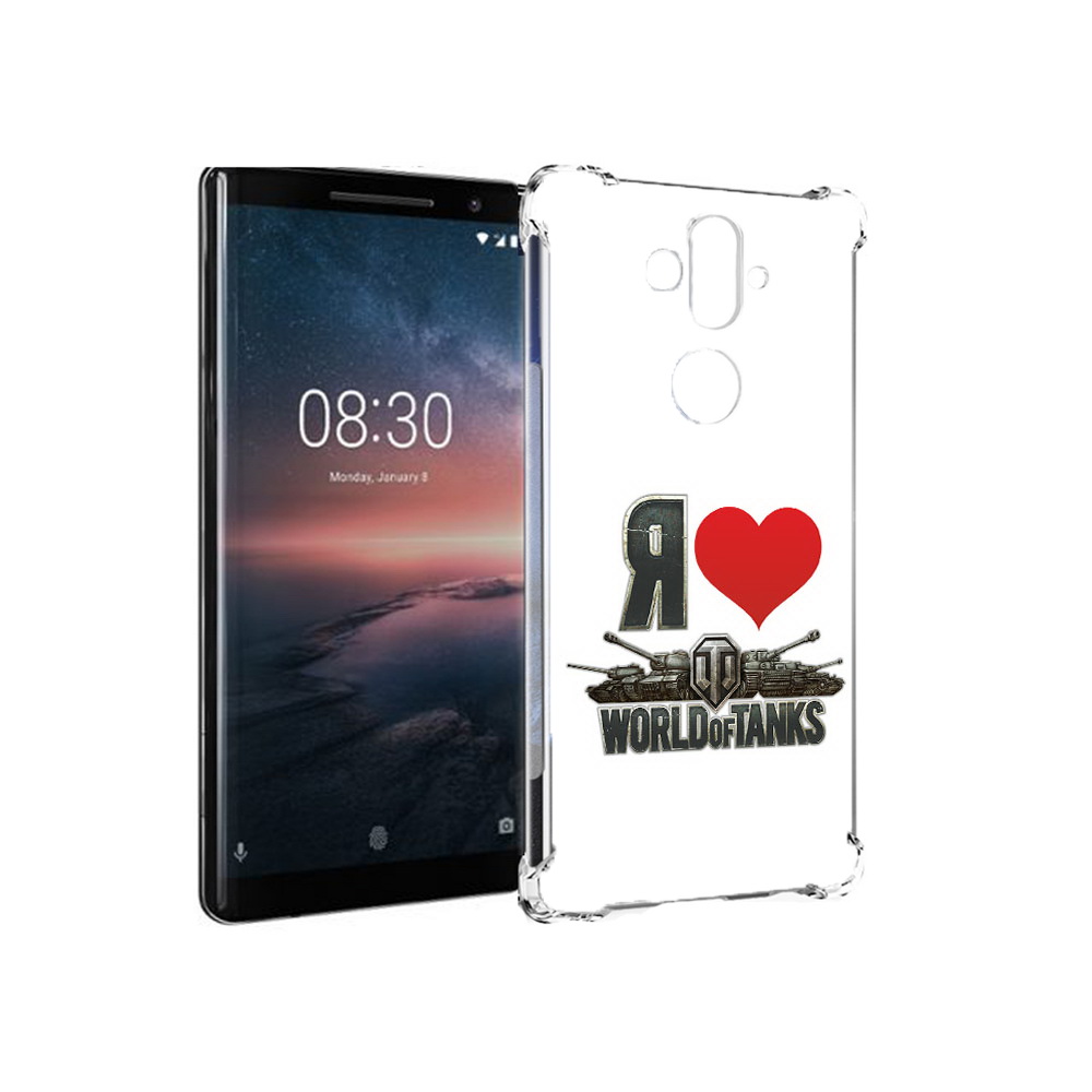 

Чехол MyPads Tocco для Nokia 8 Sirocco я люблю ворлд оф танк (PT101581.91.702), Прозрачный, Tocco