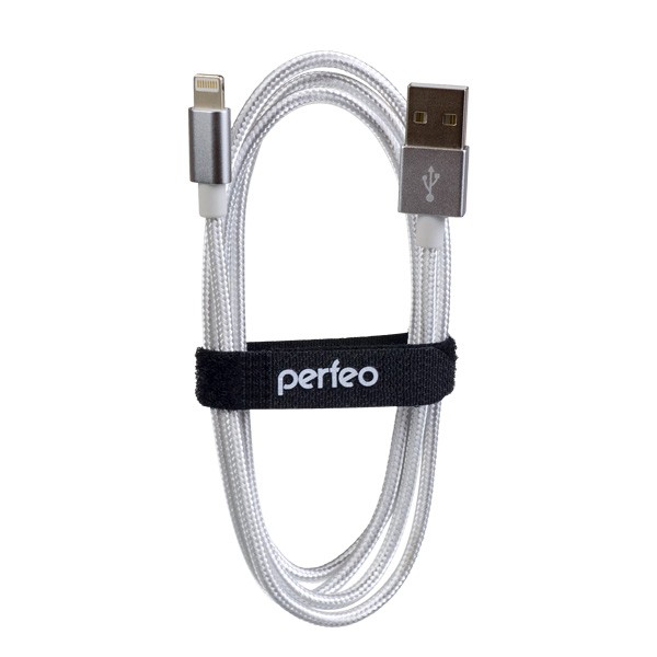 фото Кабель perfeo для iphone, usb - 8 pin (lightning), белый, длина 1 м. (i4301)