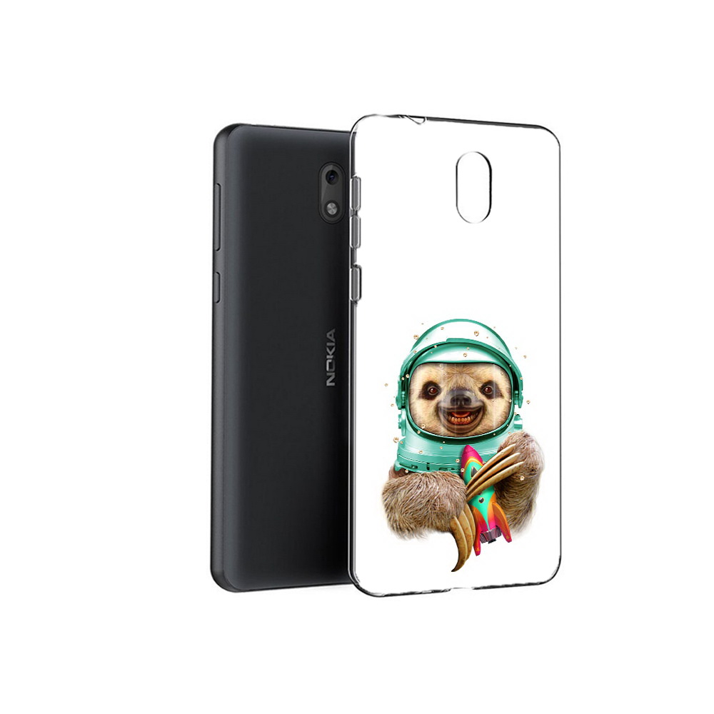 

Чехол MyPads Tocco для Nokia 2.1 Ленивец астронавт (PT114269.92.104), Прозрачный, Tocco