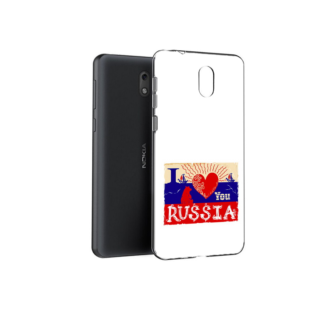 

Чехол MyPads Tocco для Nokia 2.1 Люблю Россию (PT114269.92.112), Прозрачный, Tocco