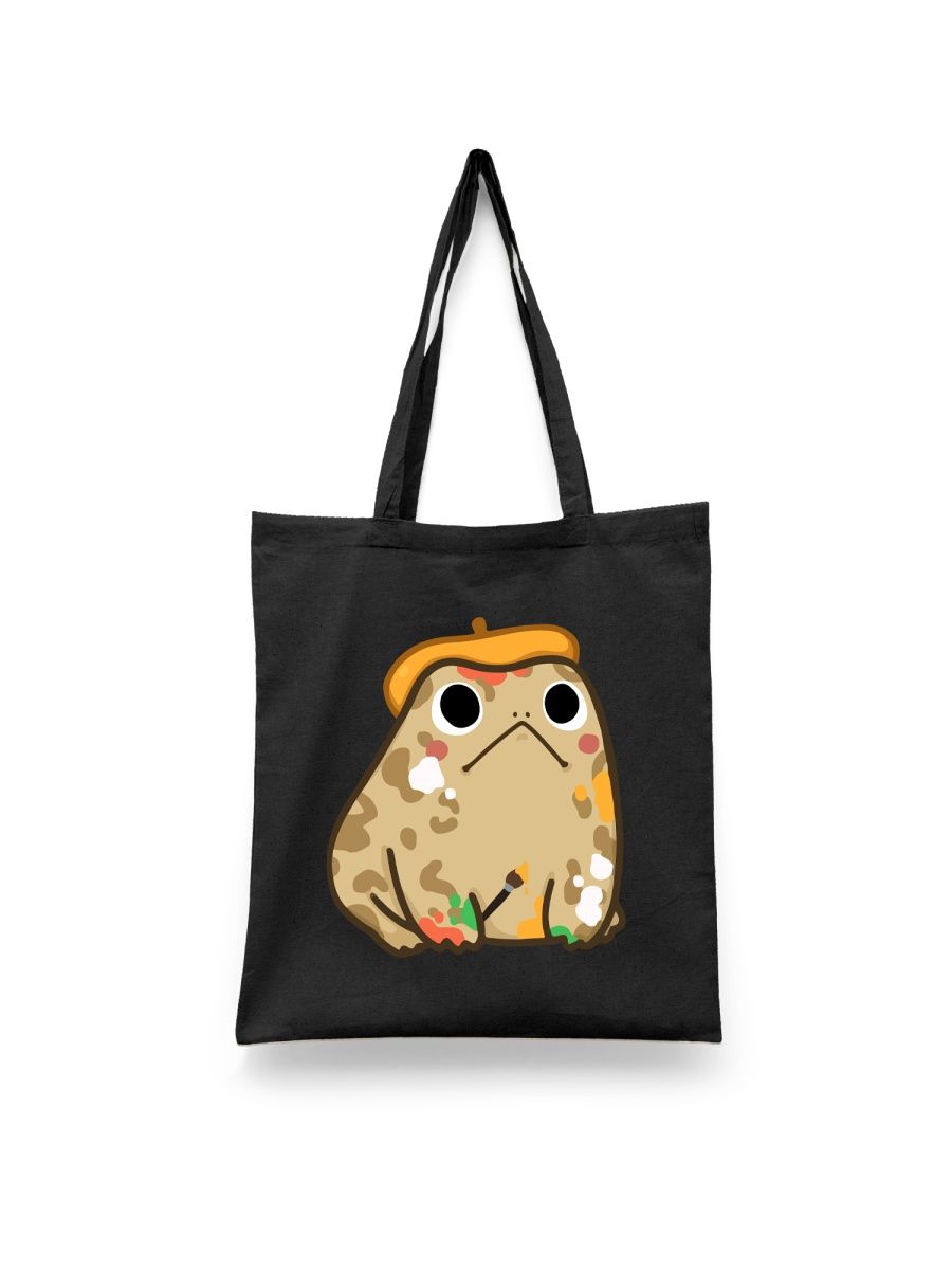 

Шоппер унисекс Каждому Своё Лягушка/Жаба/Frog JJLG9, черный, Лягушка/Жаба/Frog JJLG9
