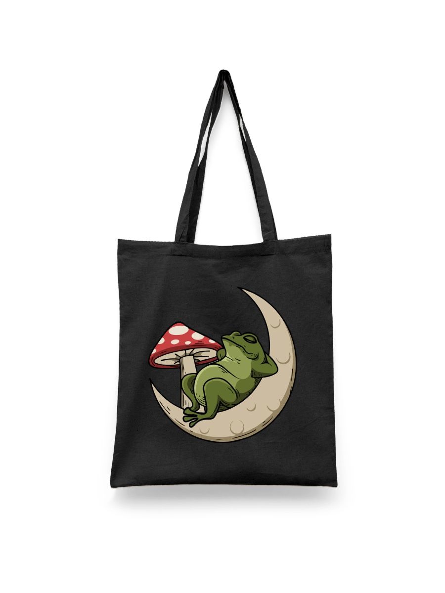

Шоппер унисекс Каждому Своё Лягушка/Жаба/Frog JJLG7, черный, Лягушка/Жаба/Frog JJLG7