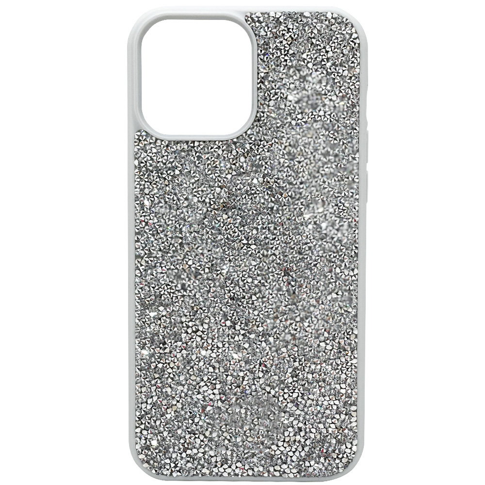 

Чехол iGrape со стразами для iPhone 13 Pro Max (Серебряный), Серый, Чехол