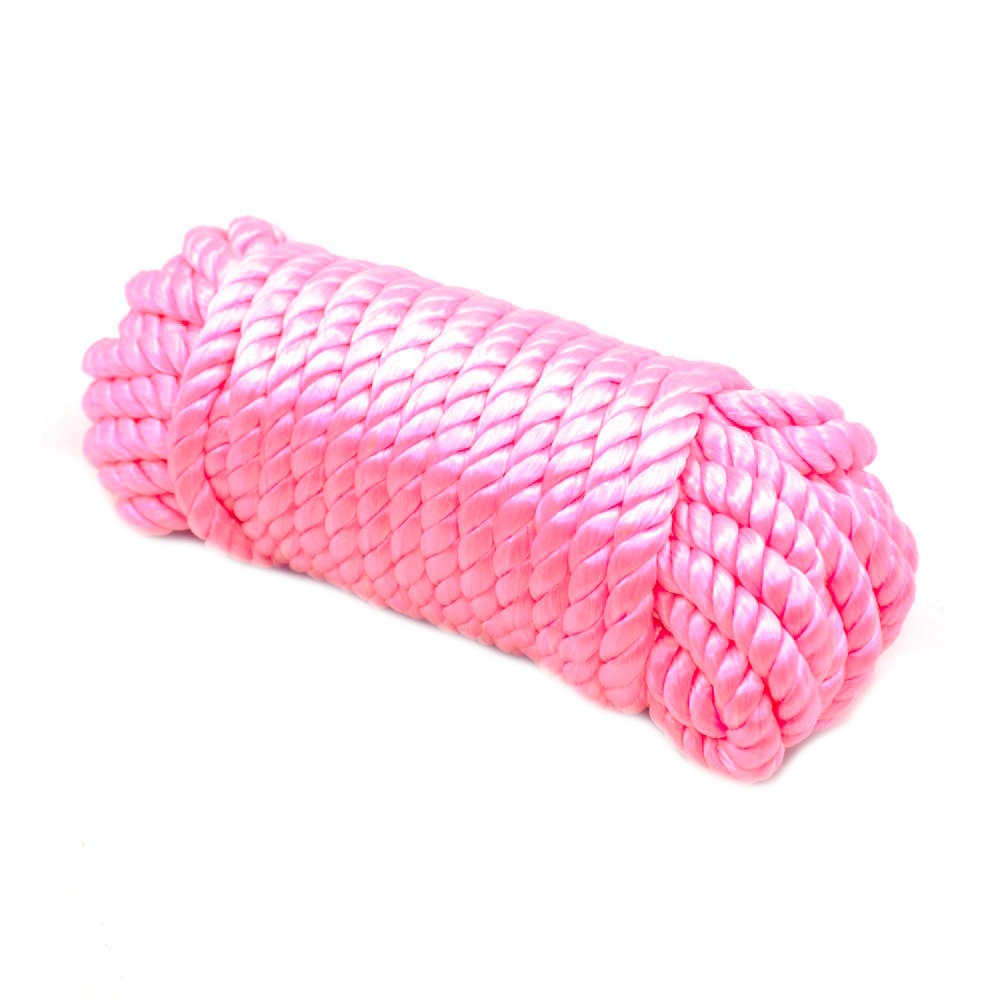 Веревка для бондажа нейлоновая KISSEXPO розовая 10 м