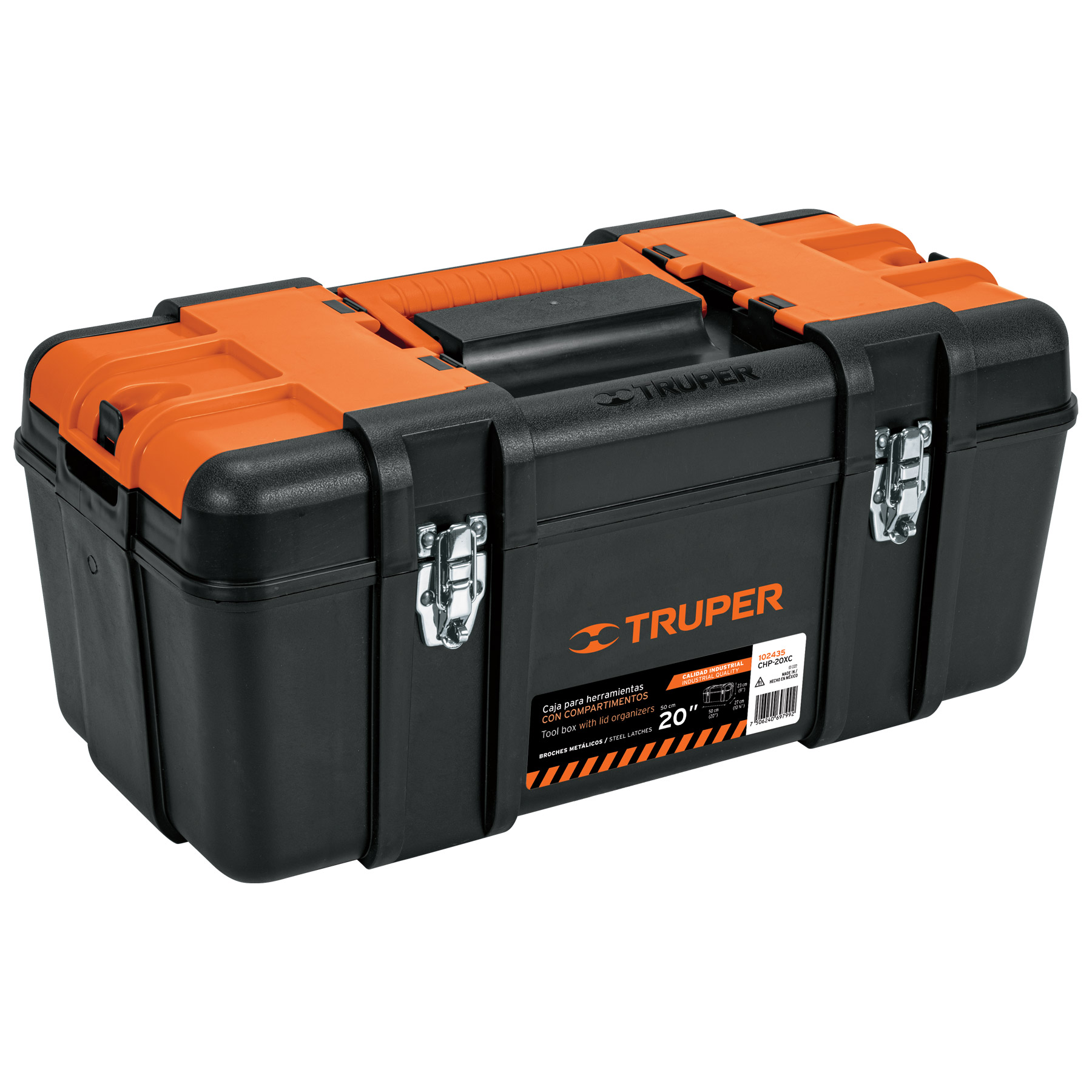 Ящик для инструмента TRUPER CHP-20XC 102435TP пластиковый нагрудник для кормления пластиковый с карманом контейнером оранжевый