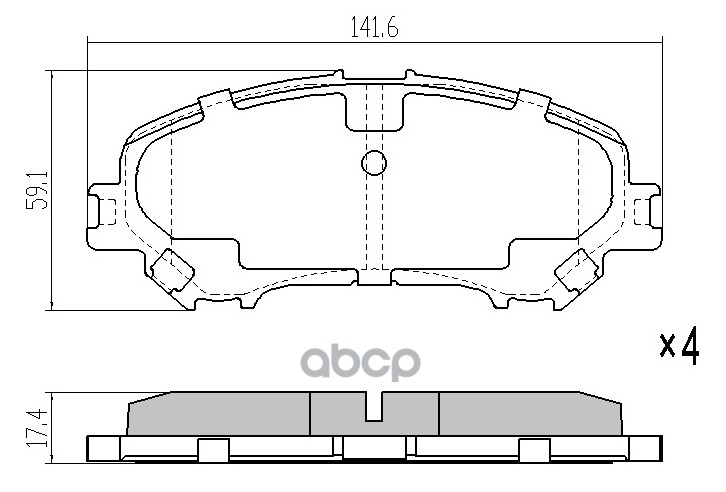 

Тормозные колодки BARNETT передние дисковые NS002