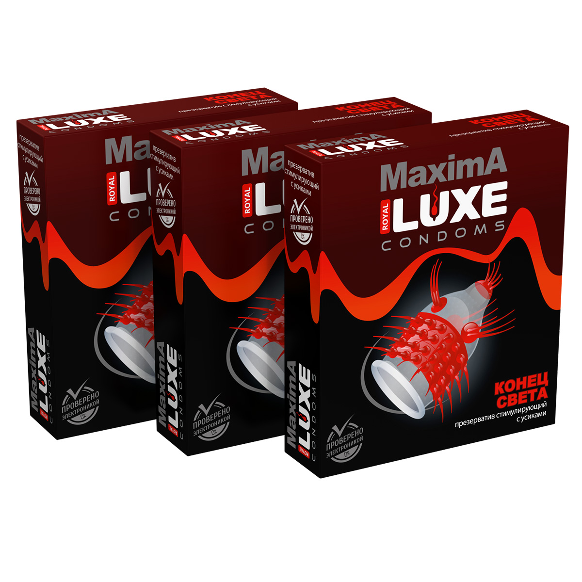 Презервативы Luxe Maxima Конец Света комплект из 3 упаковок