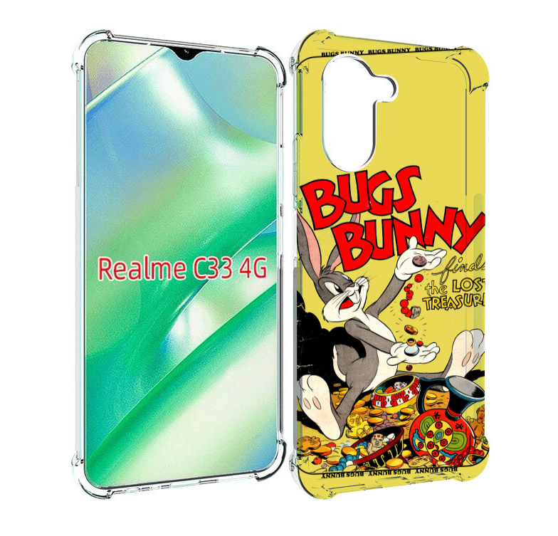 

Чехол MyPads бакс-банни-и-еда для Realme C33 4G, Прозрачный, Tocco